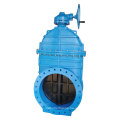 Resilient seated gate valve with gear box operator, PN25